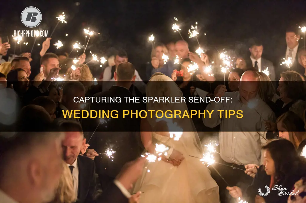 how to photograph a wedding sparkler send off
