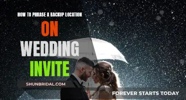 Phrasing Backup Location Elegantly on Your Wedding Invite