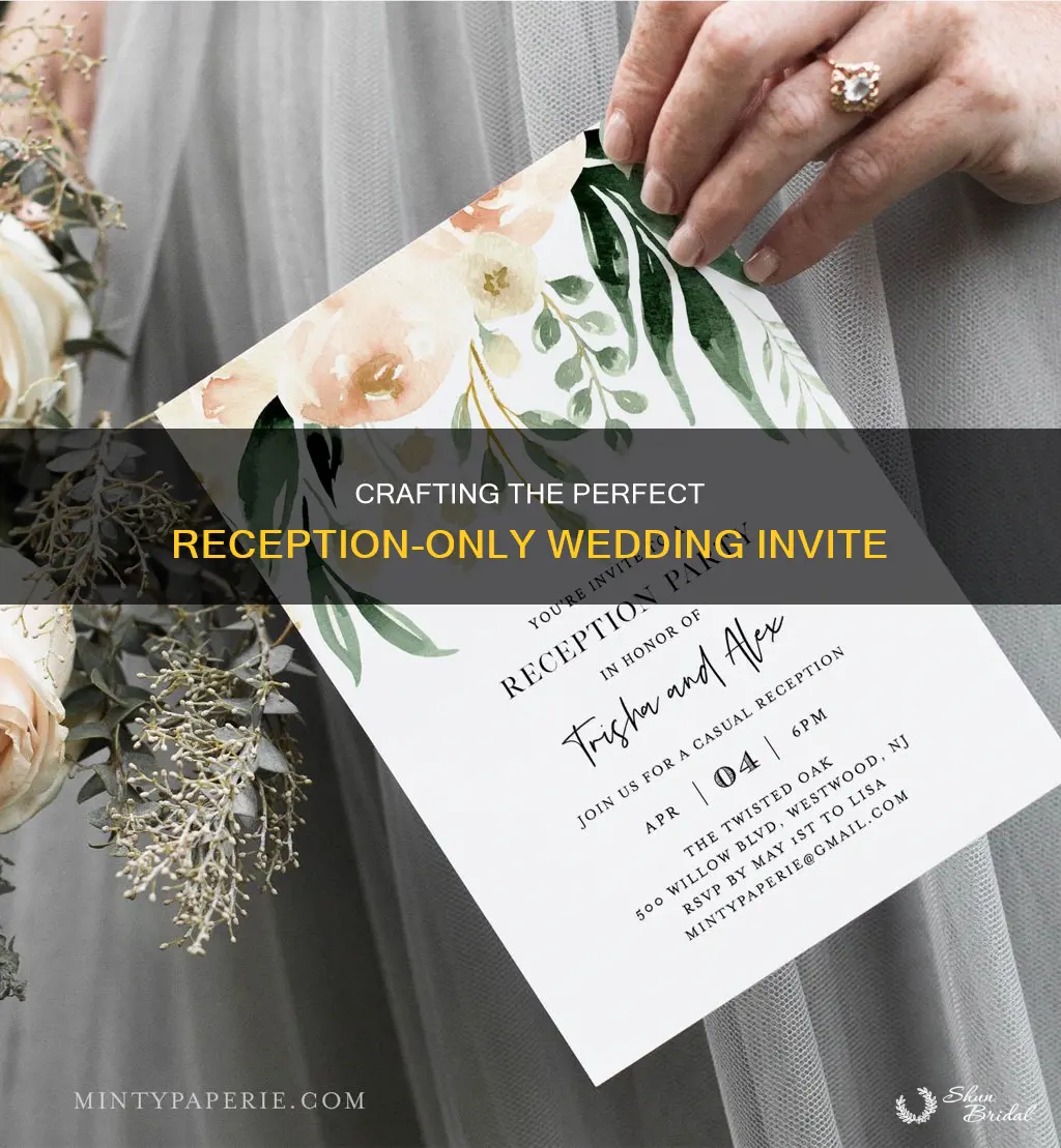 how to phrase a reception only wedding invitation