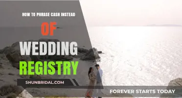 Asking for Cash Gifts Instead of a Wedding Registry
