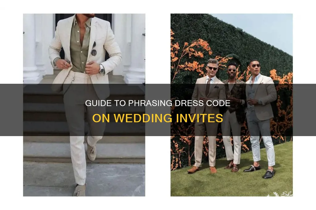 how to phrase dress code on wedding invitation