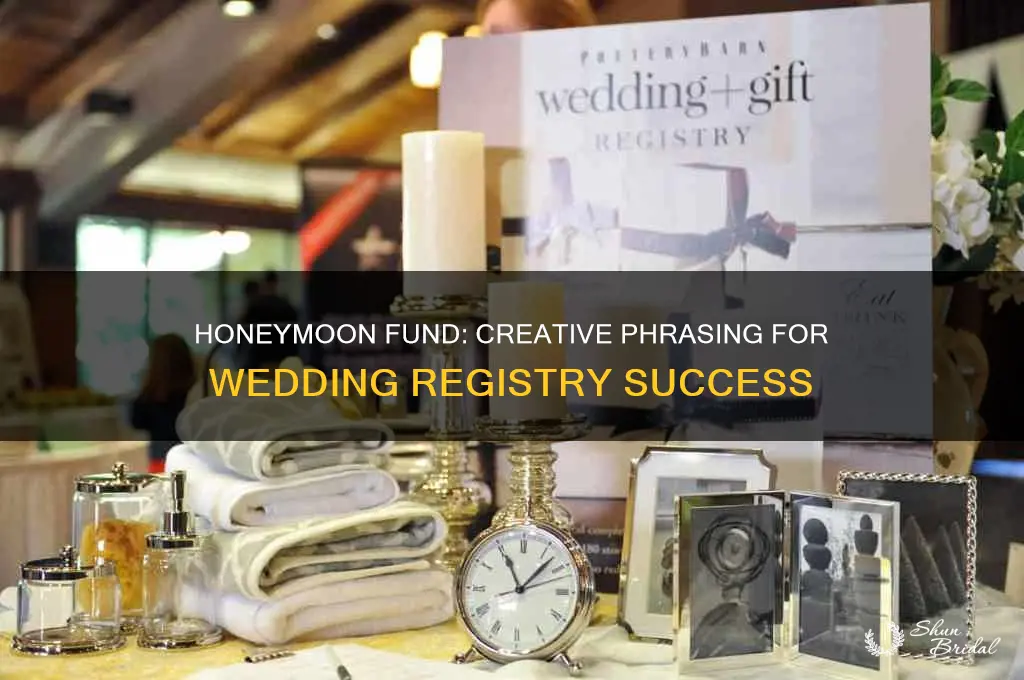 how to phrase honeymoon fund on register