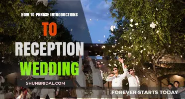Crafting Intros: Wedding Reception Edition
