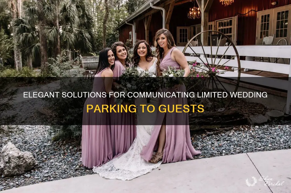 how to phrase limited parking for wedding