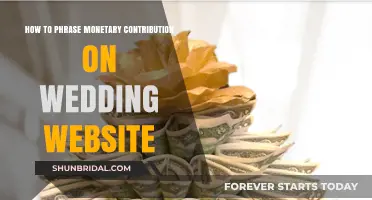 Tactful Ways to Request Monetary Gifts on Your Wedding Website