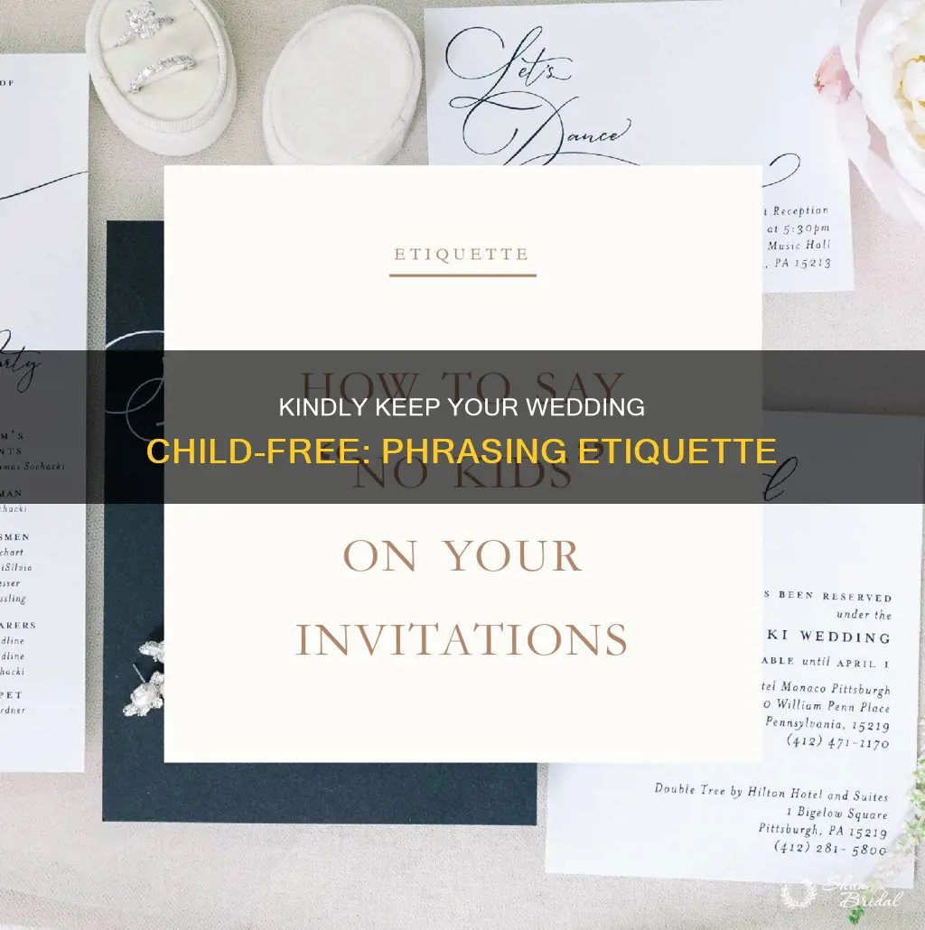 how to phrase no children wedding invite