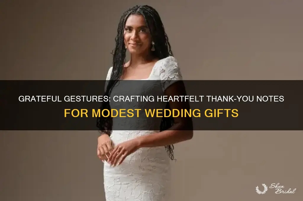 how to phrase thank you for low amount gift wedding