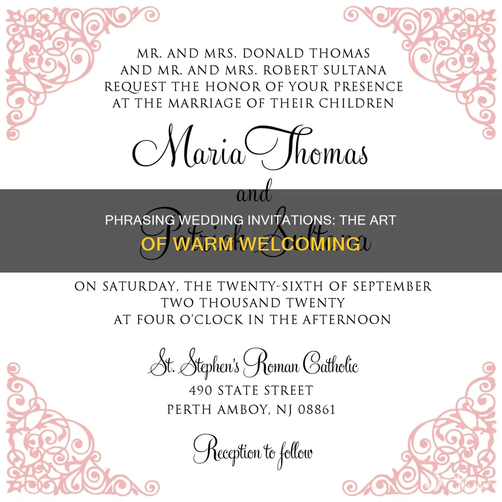 how to phrase wedding invitation