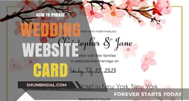 Crafting the Perfect Wedding Website Card: Tips for Elegant Phrasing