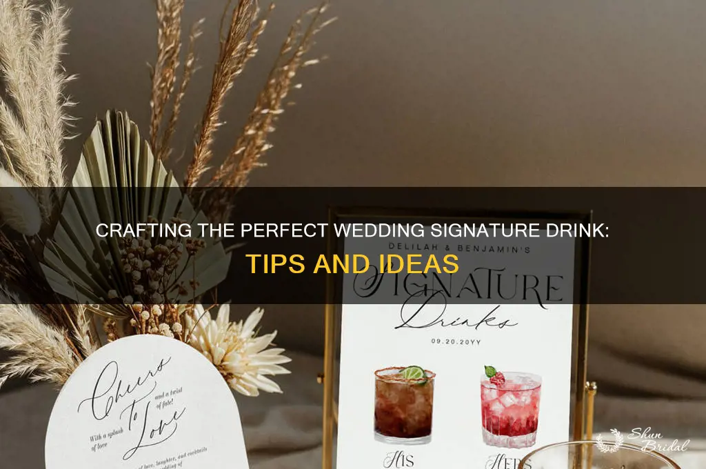 how to pick a signature drink for a wedding