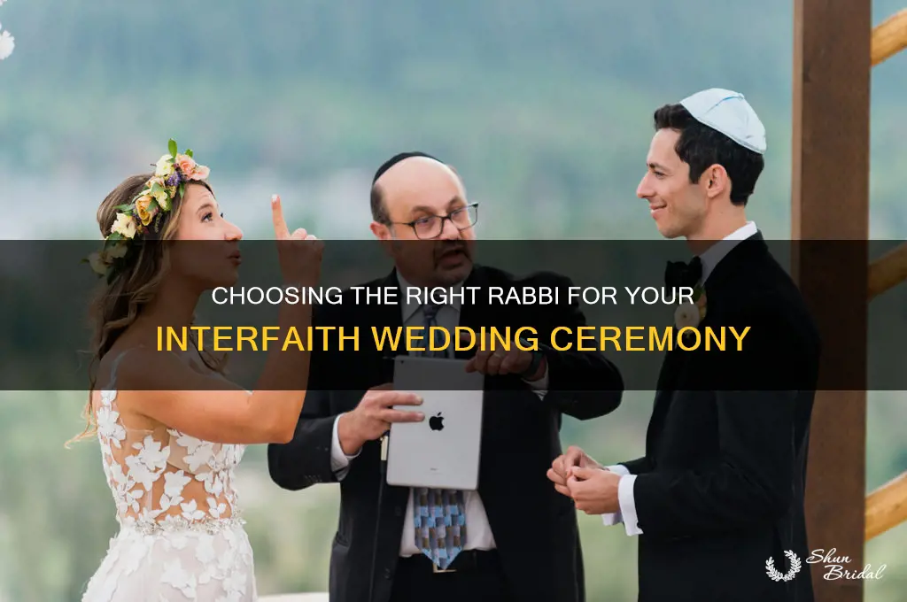 how to pick rabbi for interfaith wedding