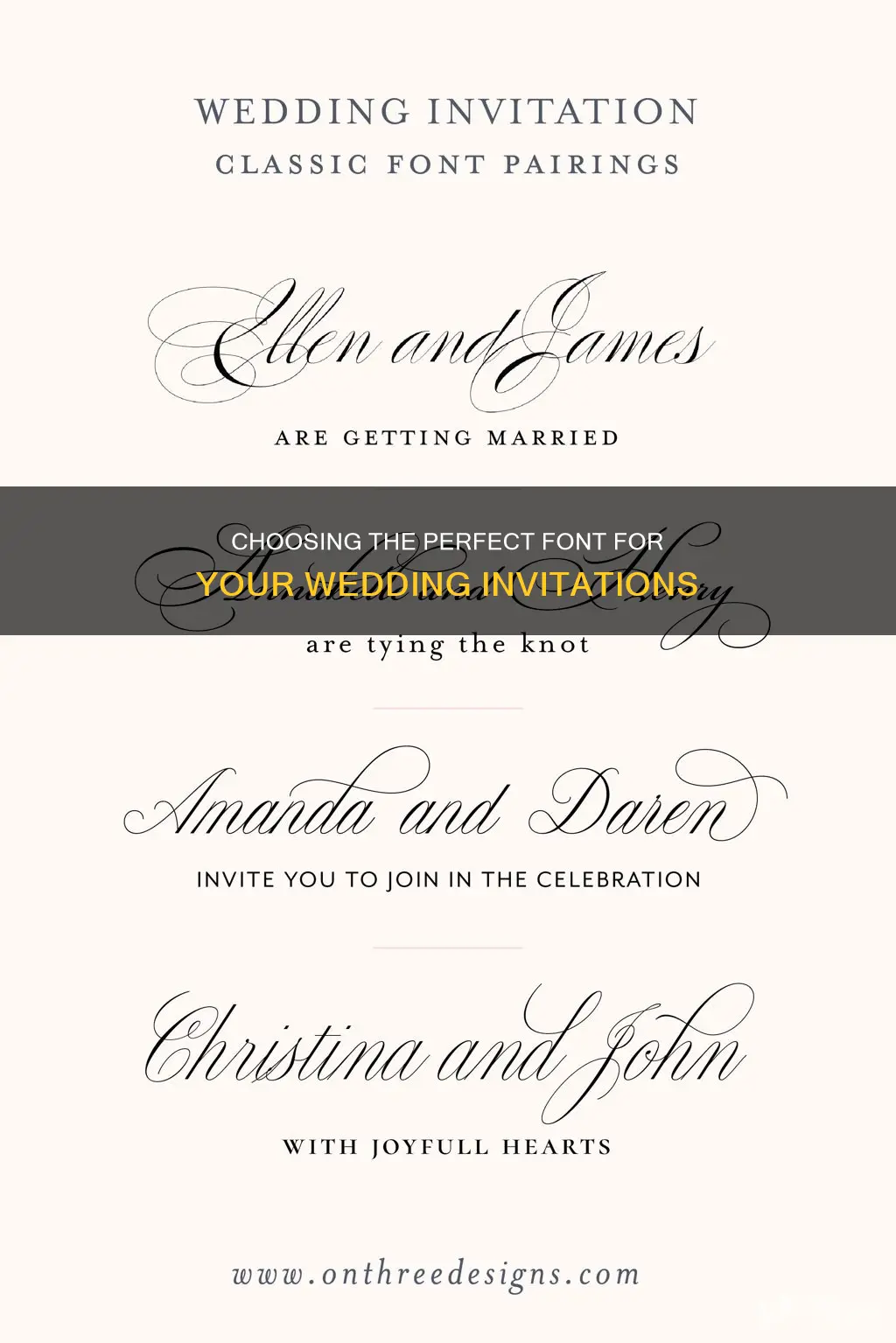 how to pick the right font for wedding invitation