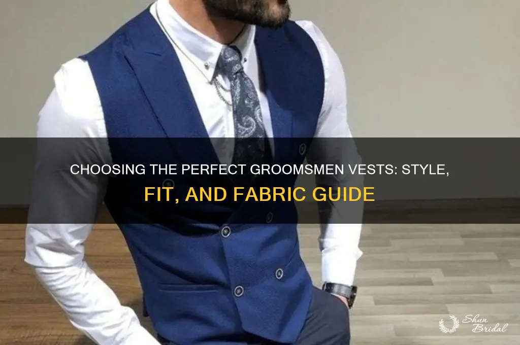 how to pick vests for groomsmen