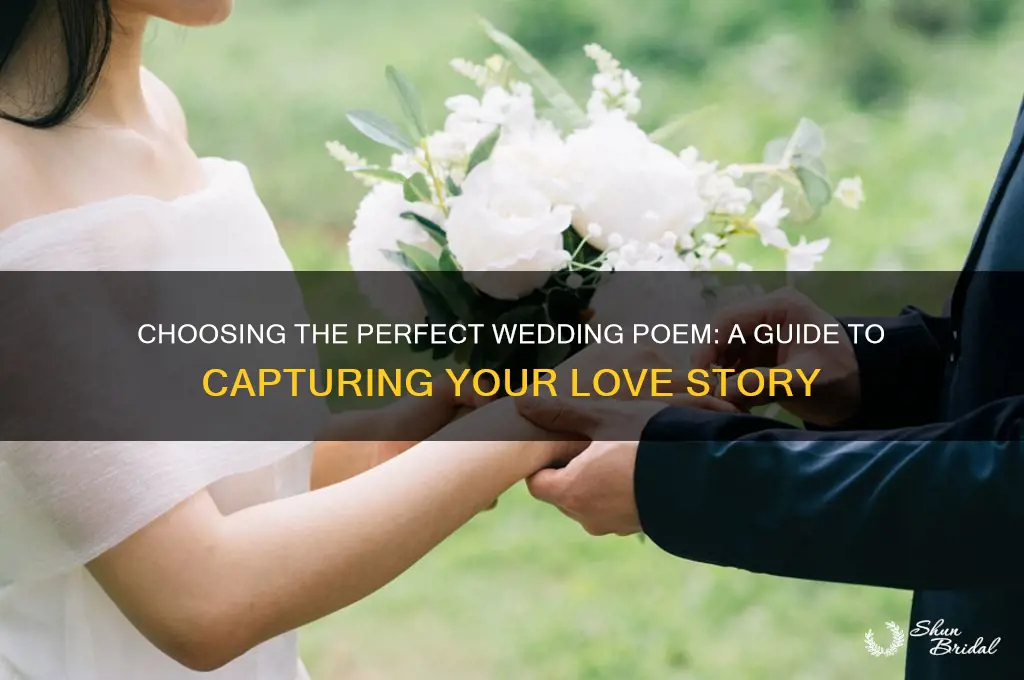 how to pick wedding poem