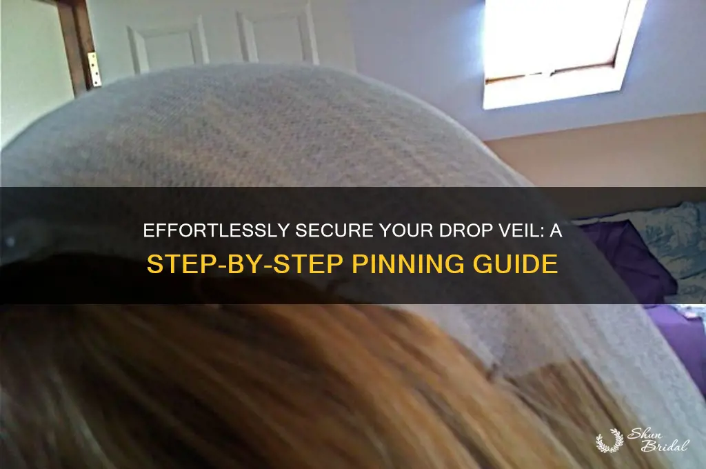 how to pin a drop veil to your head