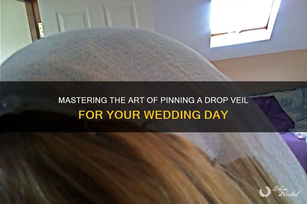 how to pin a drop veil