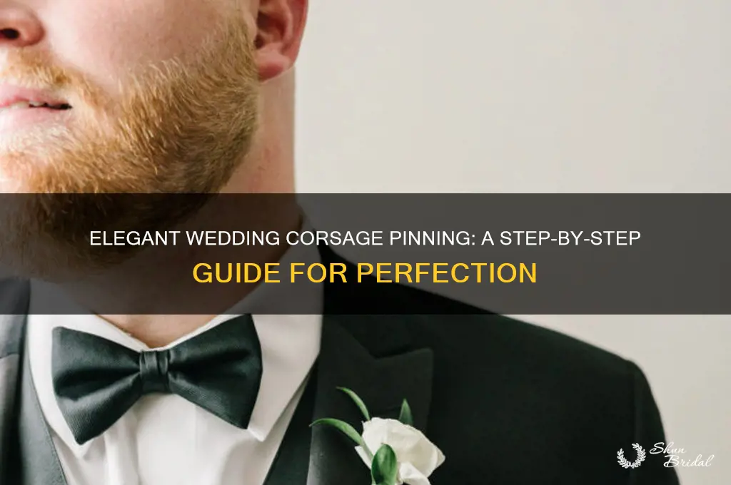 how to pin a wedding corsage