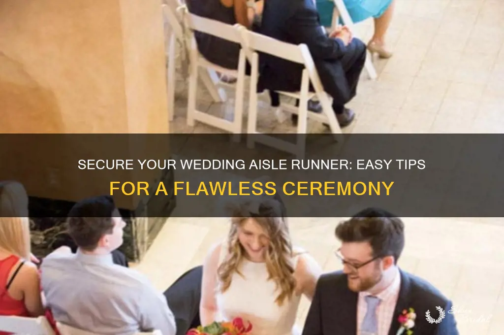 how to pin down aisle runner at wedding