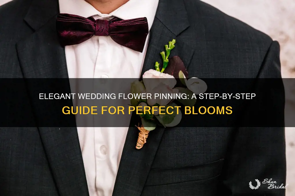how to pin flower for wedding