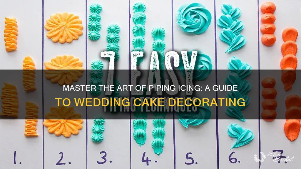 how to pipe icing on a wedding cake