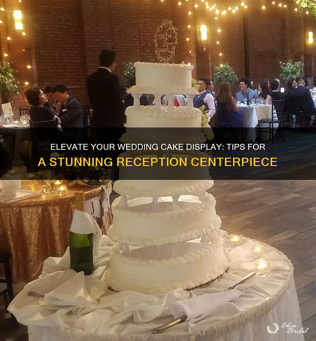 how to place wedding cake on reception table