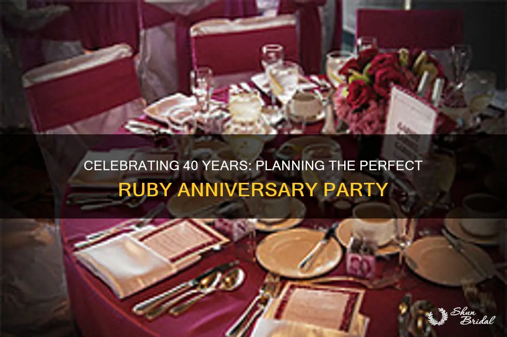 how to plan a 40th wedding anniversary party