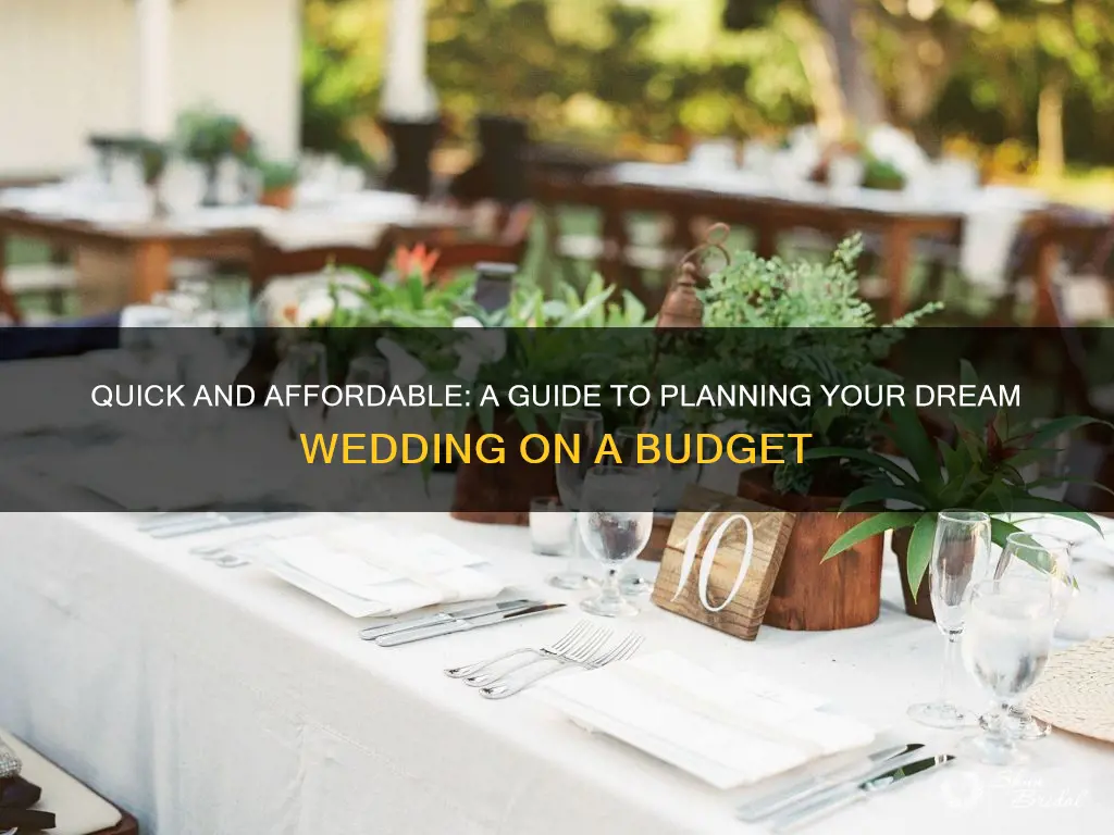 how to plan a cheap wedding fast