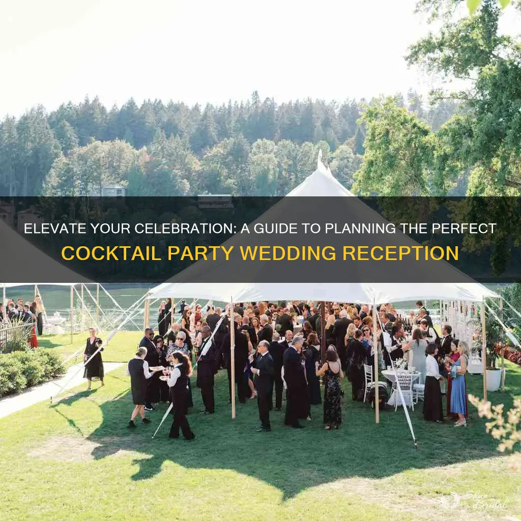 how to plan a cocktail party wedding reception