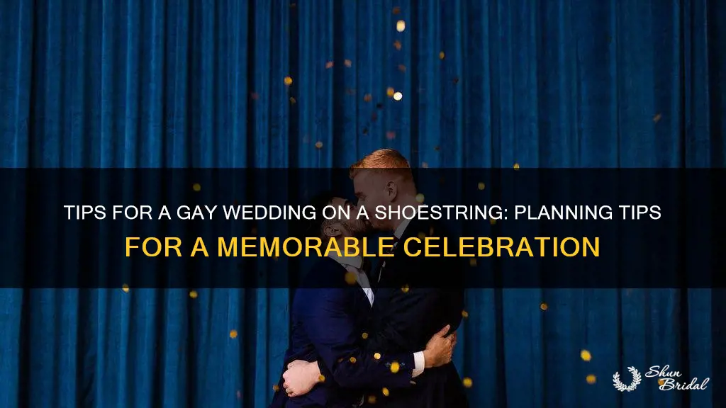 how to plan a gay wedding on a budget