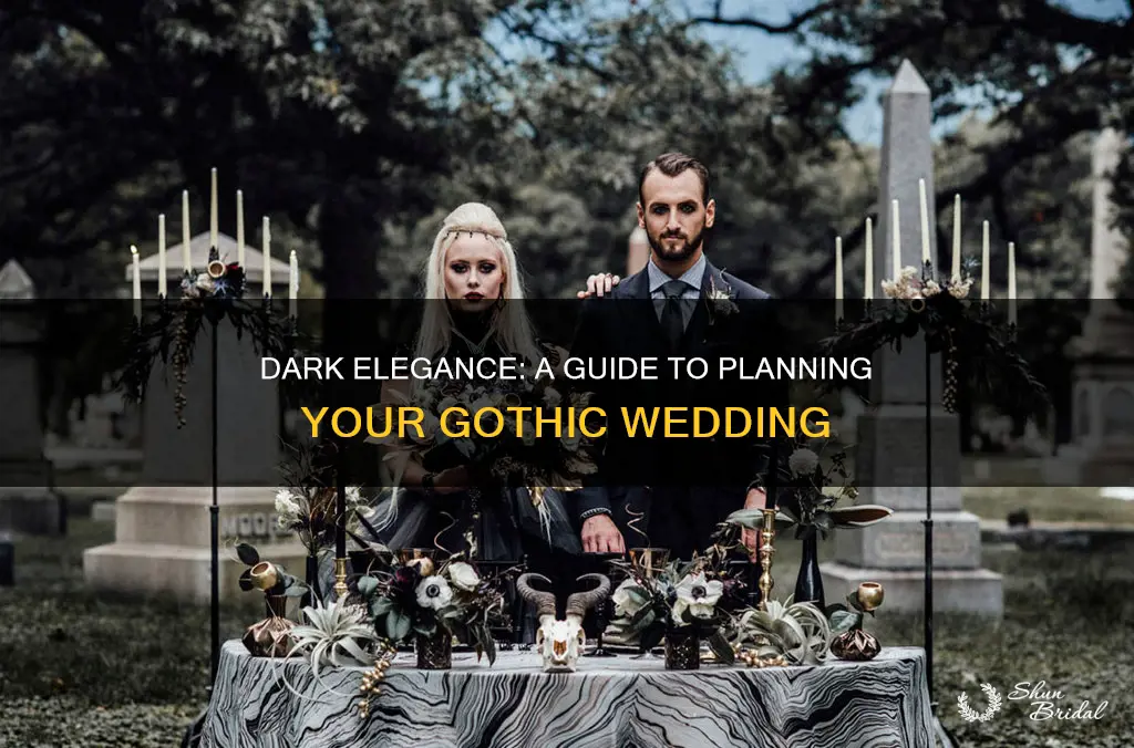 how to plan a gothic wedding