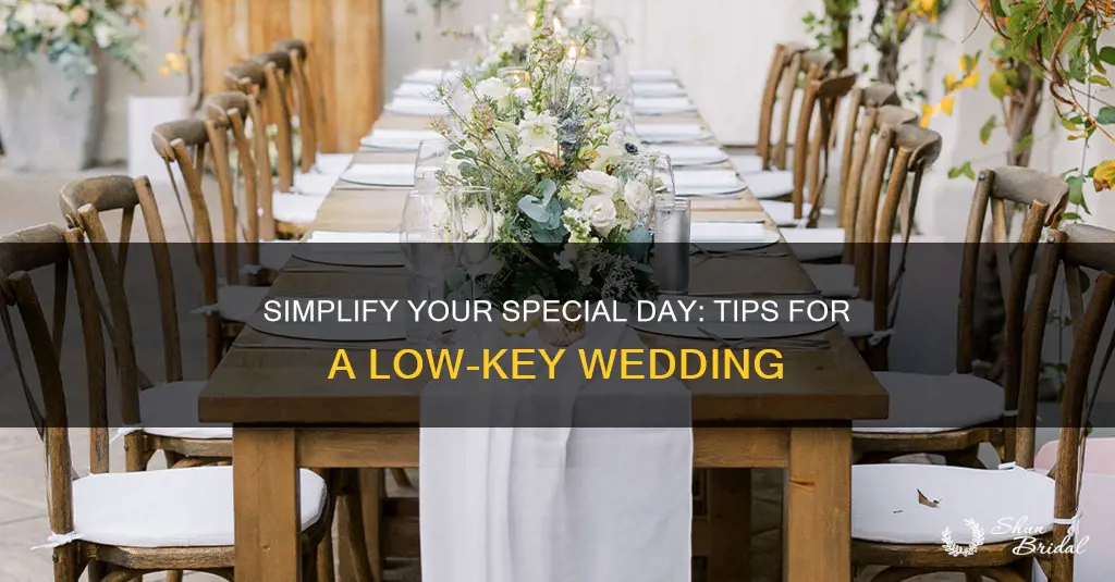 how to plan a low key wedding