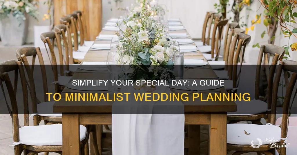 how to plan a minimalist wedding