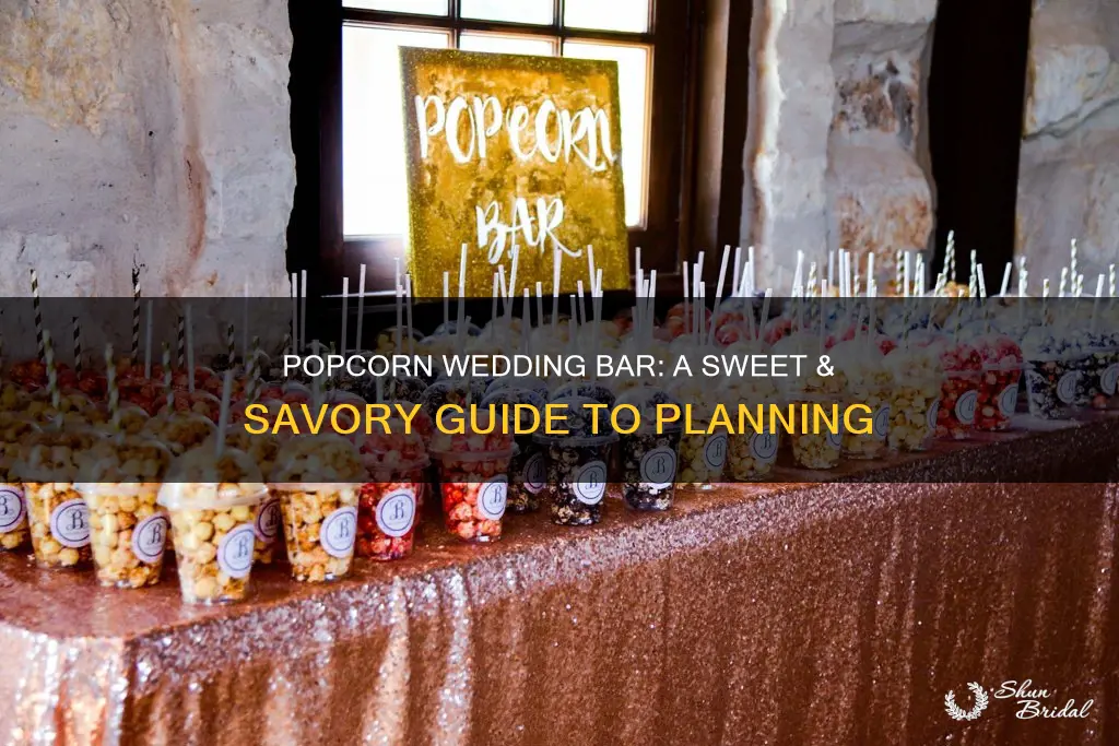 how to plan a popcorn wedding bar