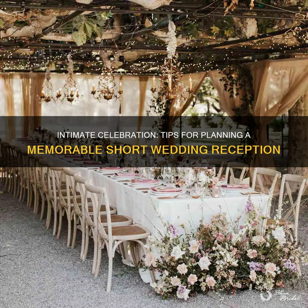 how to plan a short wedding reception