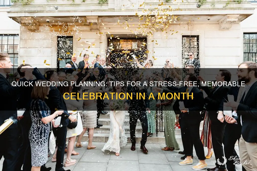 how to plan a simple wedding in 1 month