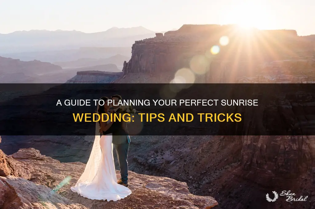 how to plan a sunrise wedding