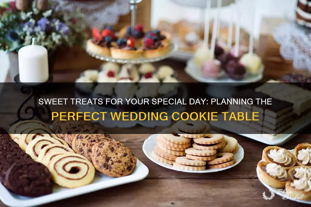 how to plan a wedding cookie table