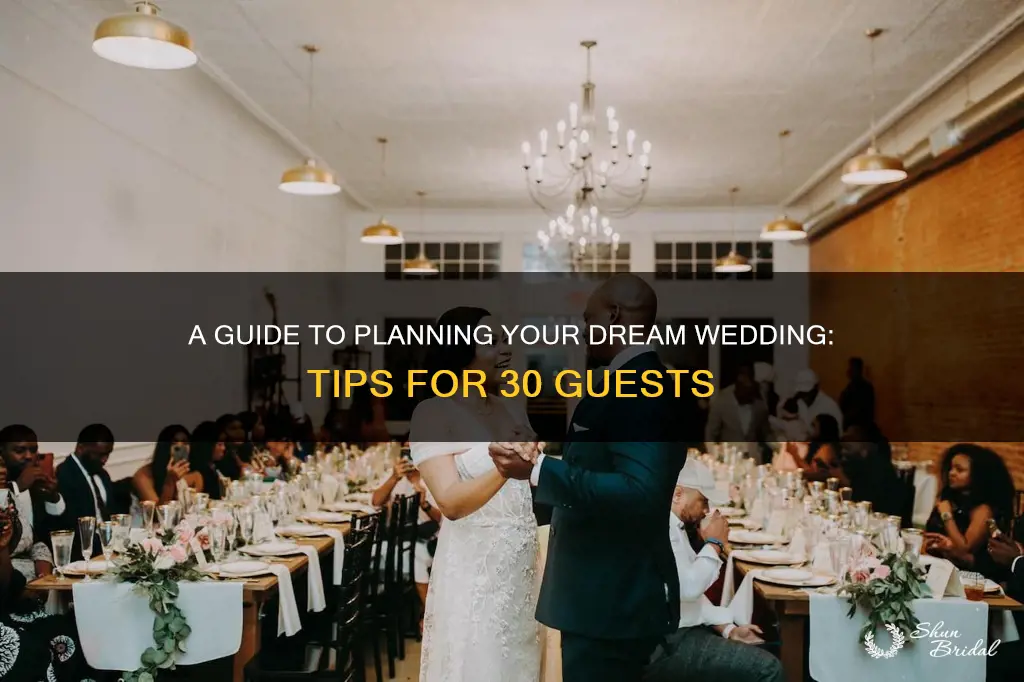 how to plan a wedding for 30 guests