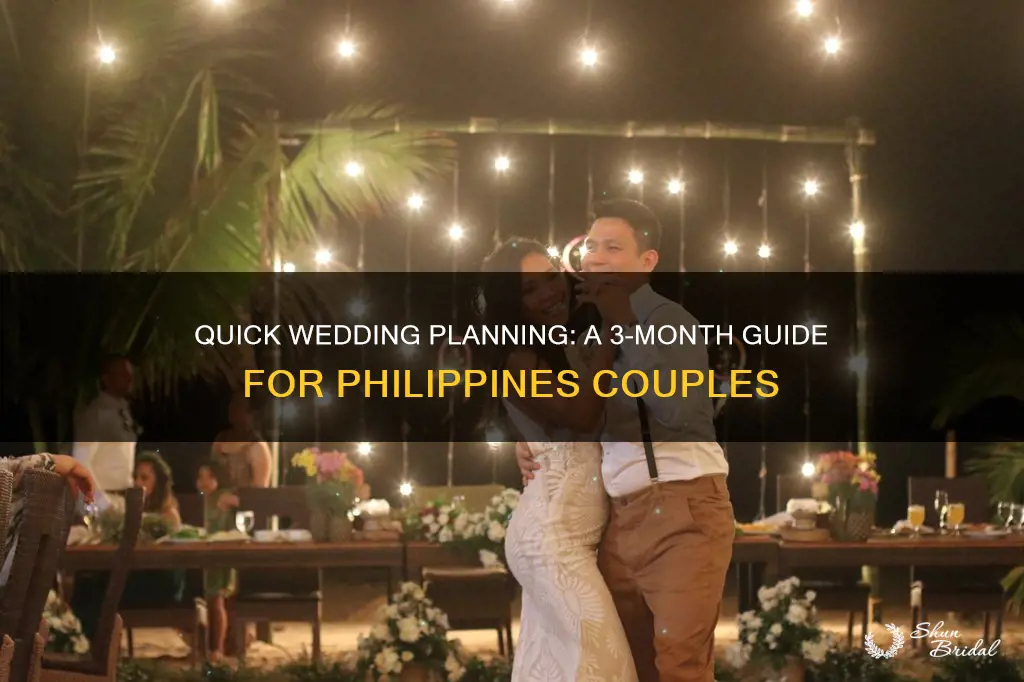 how to plan a wedding in 3 months philippines