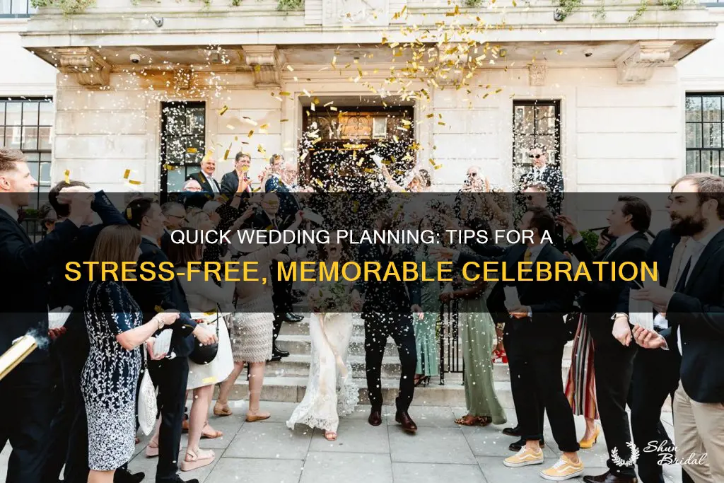 how to plan a wedding in a week