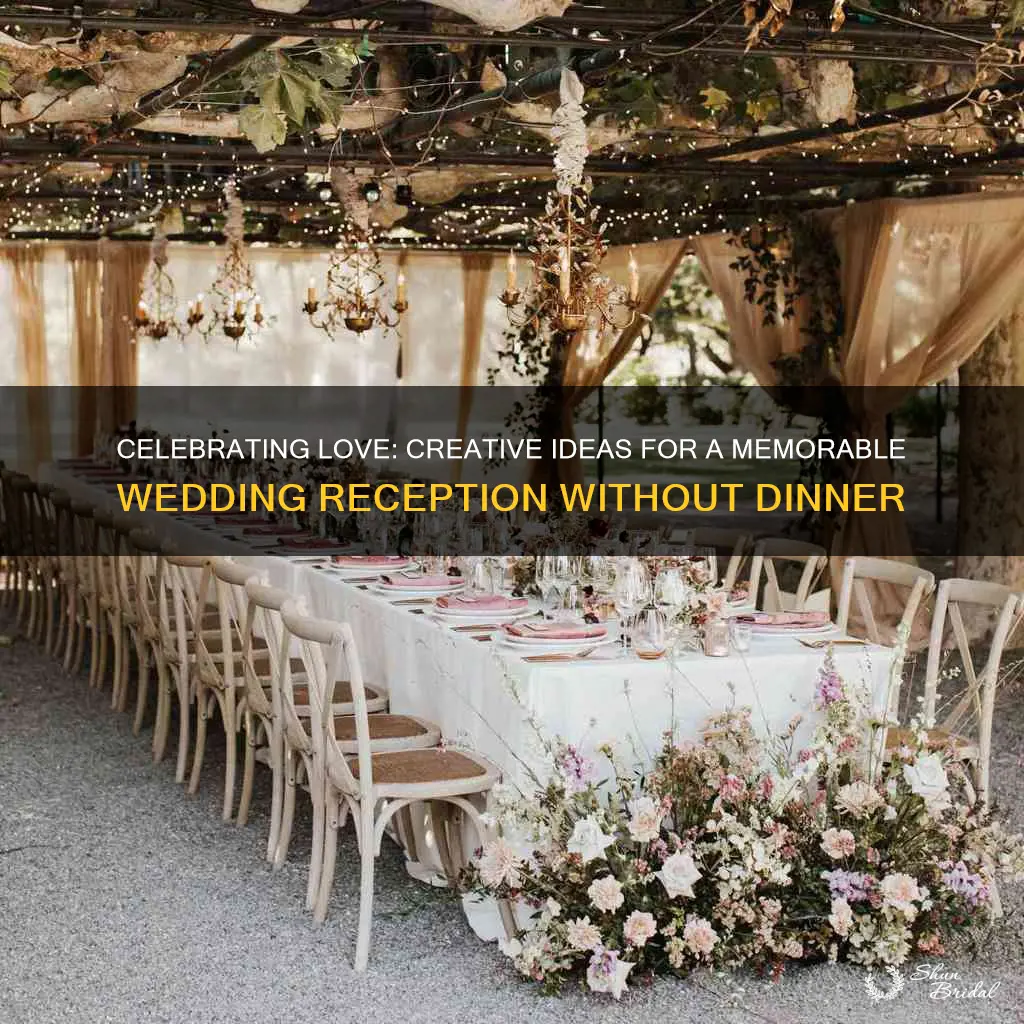 how to plan a wedding reception without dinner