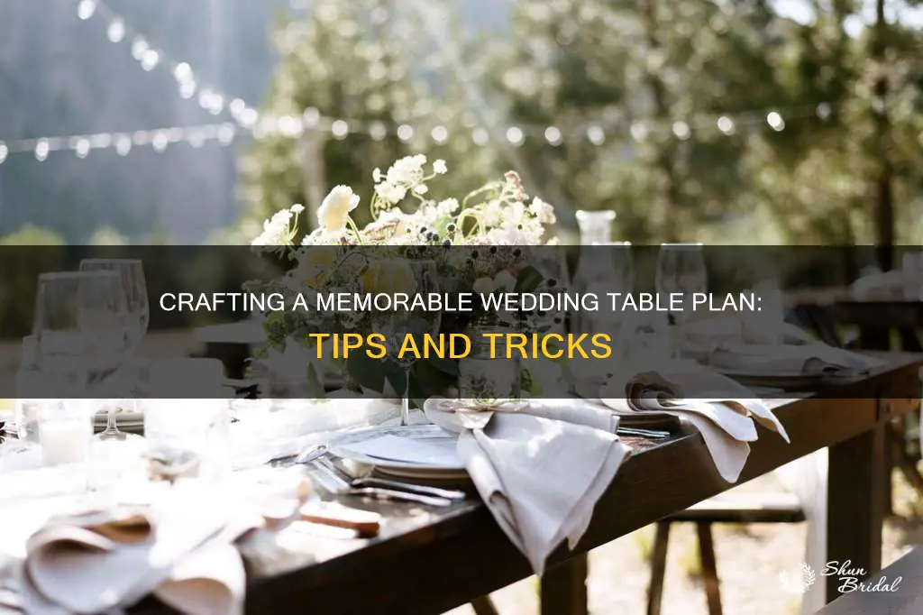 how to plan a wedding table plan