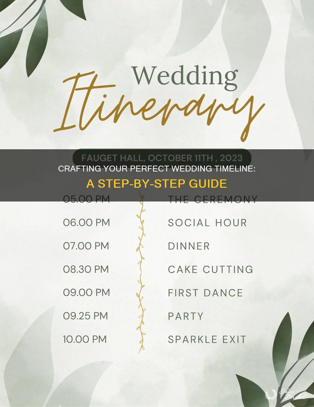 how to plan a wedding timetable