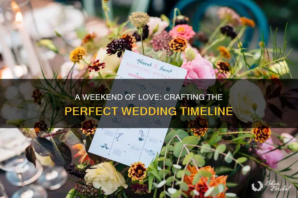 how to plan a wedding weekend timeline