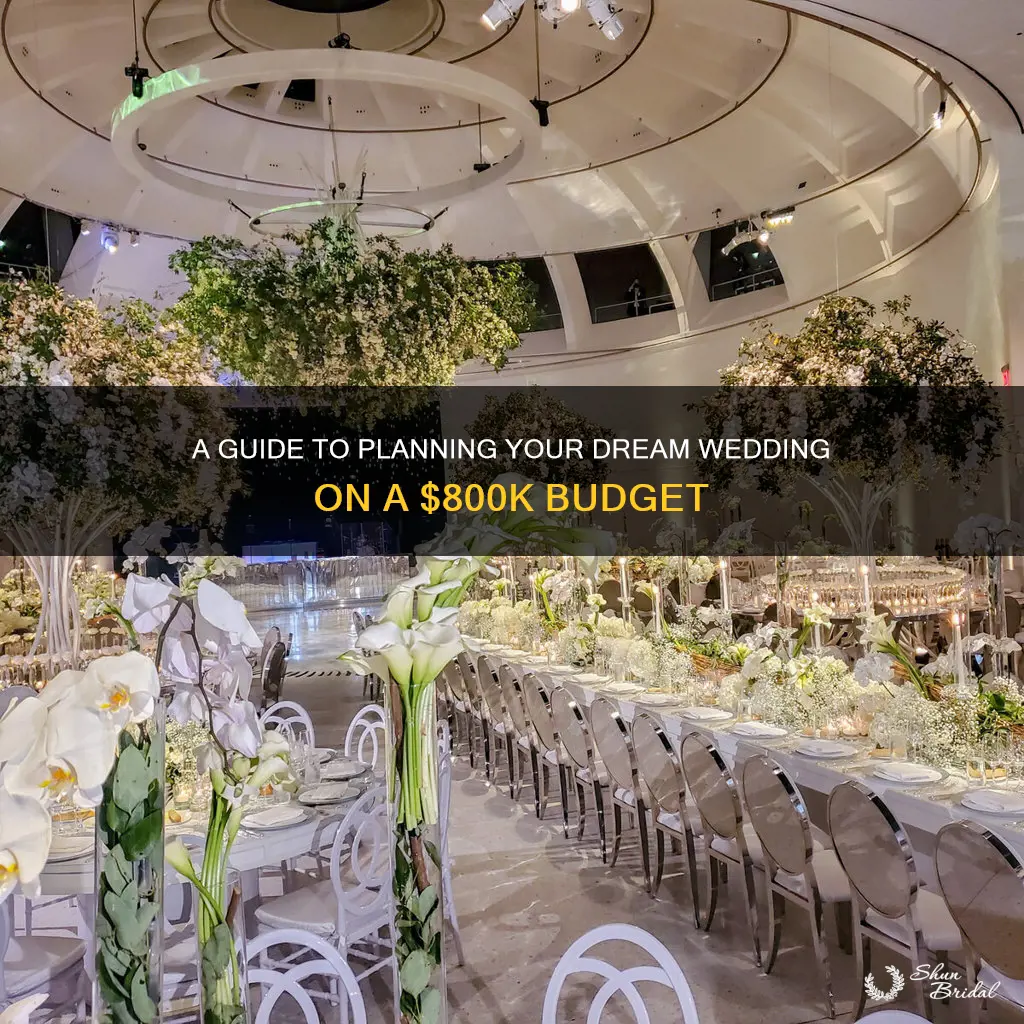 how to plan a wedding with 800k