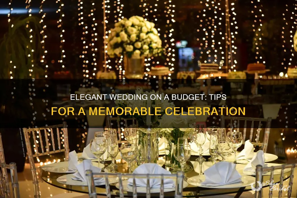 how to plan an elegant wedding on a budget