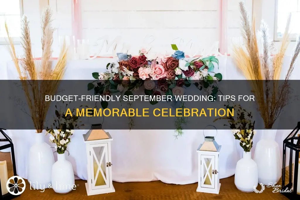 how to plan an inexpensive september wedding