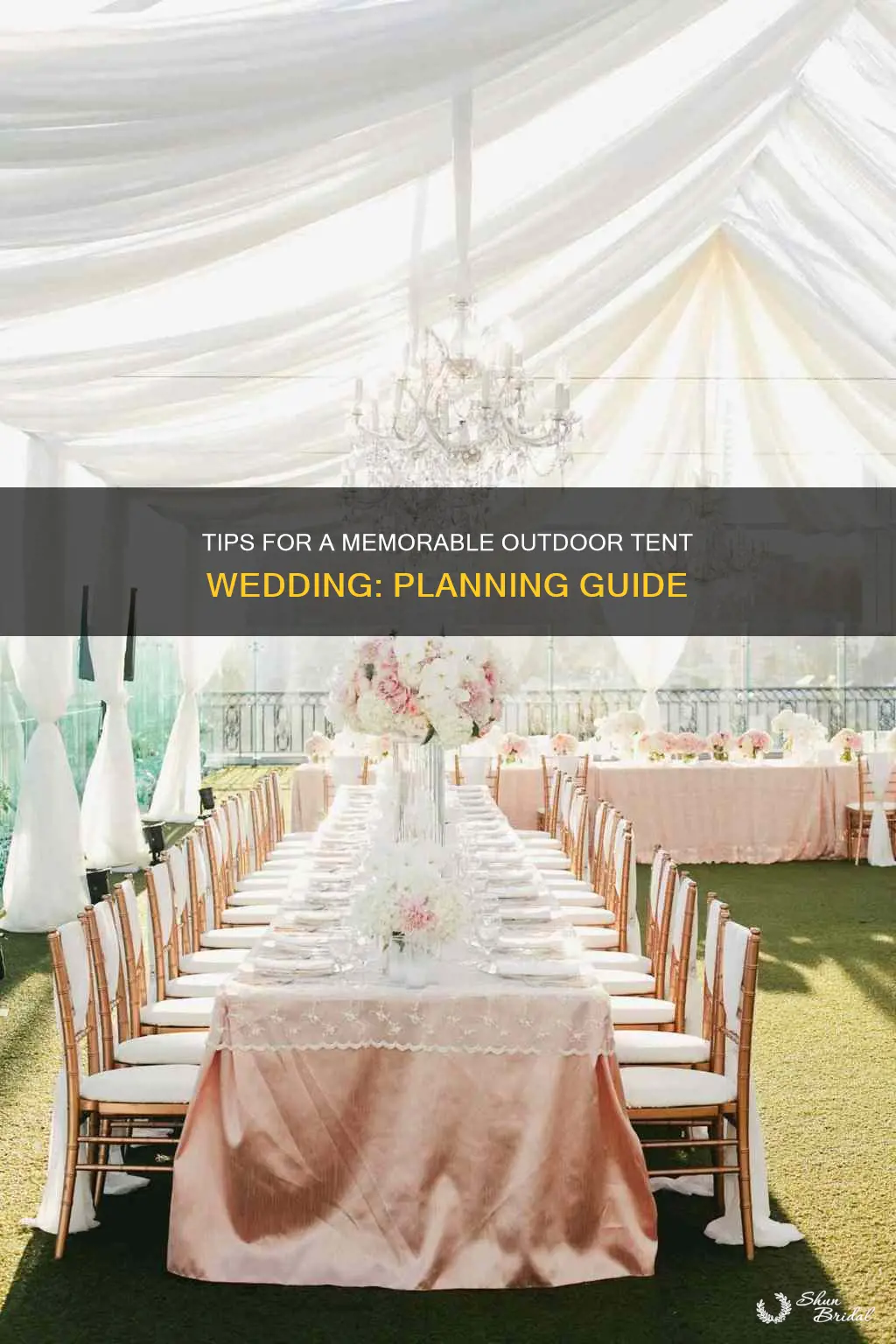 how to plan an outdoor tent wedding