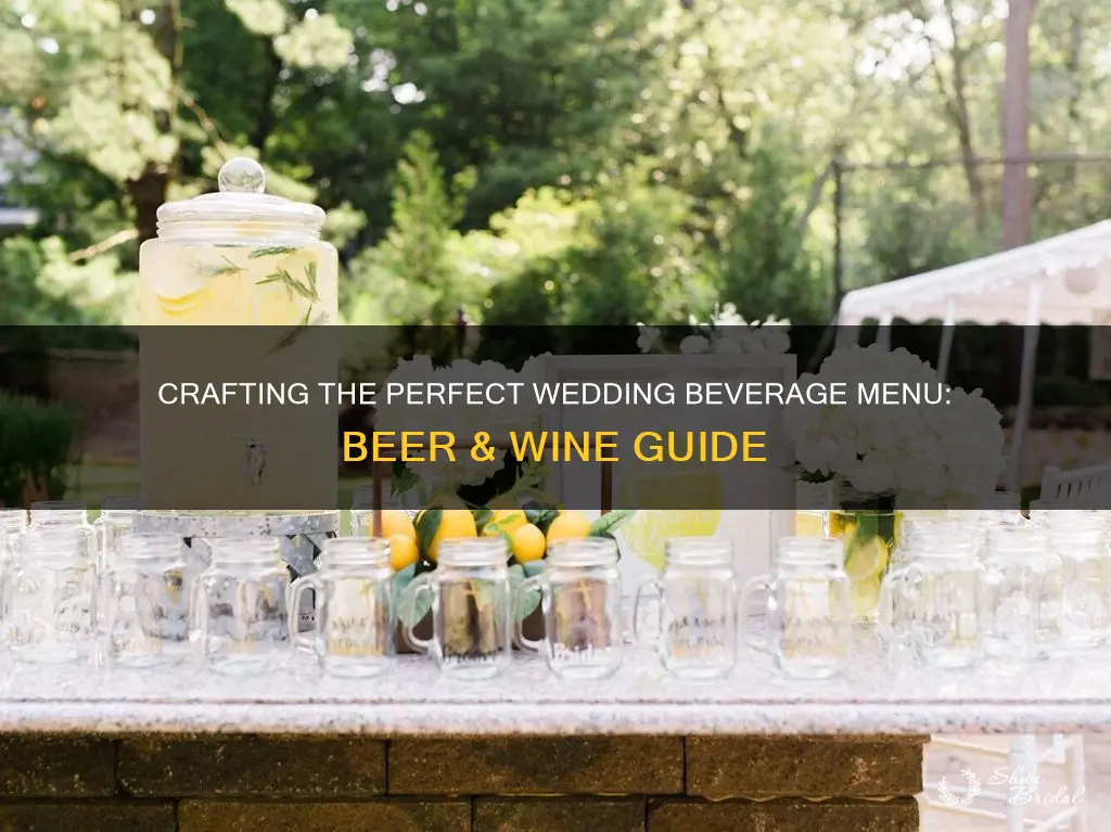 how to plan beer and wine for a wedding