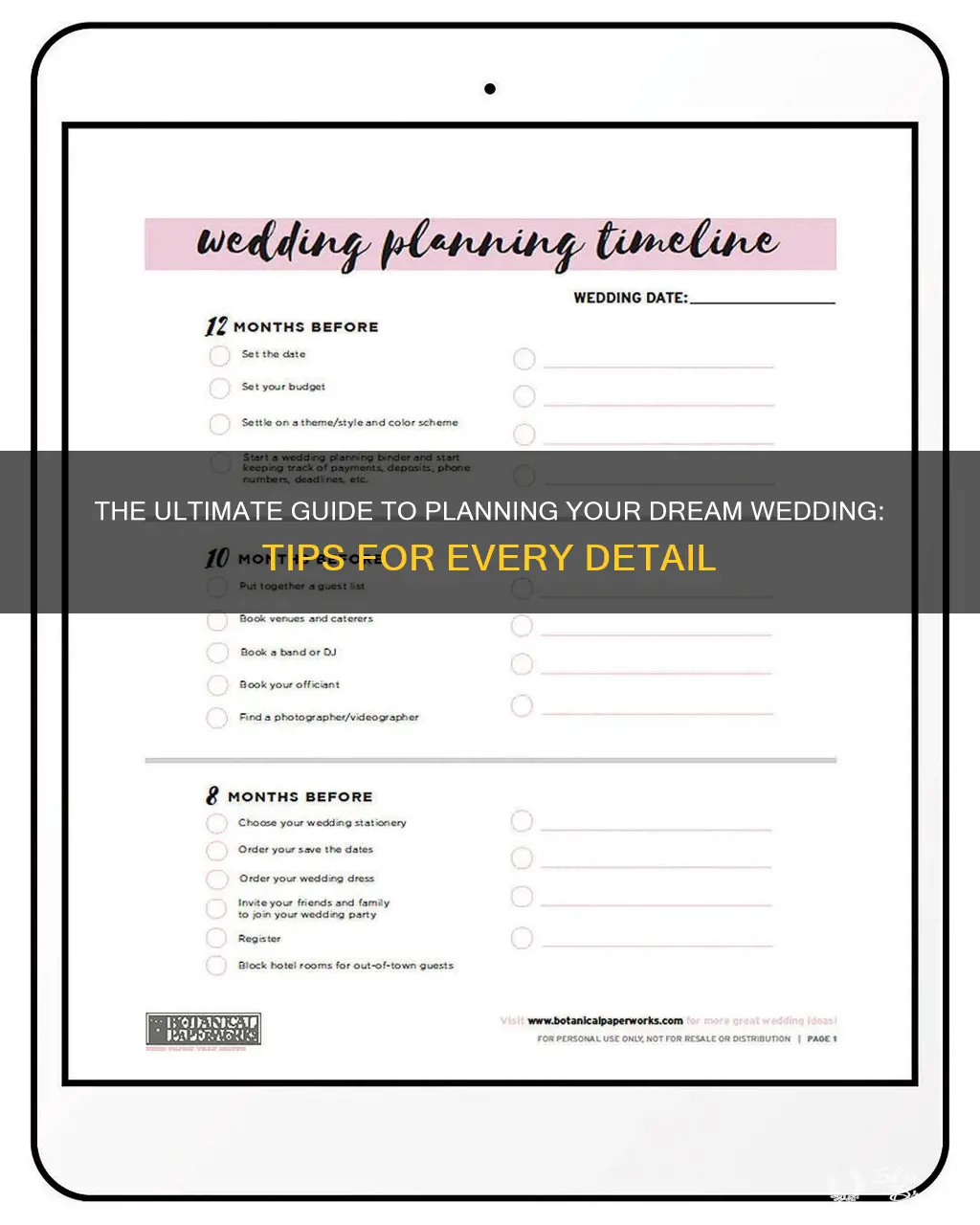 how to plan every detail of a wedding